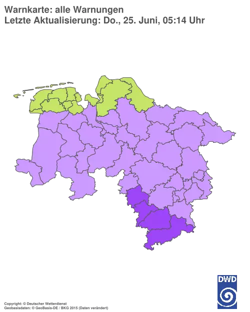 Aktuelle Wetterwarnungen für %region%