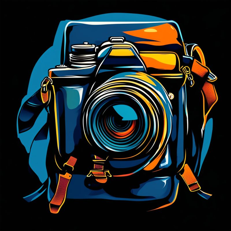 Logo Fotokamera Mit Teleobjektiv Stativ Fotorucksack 800X800