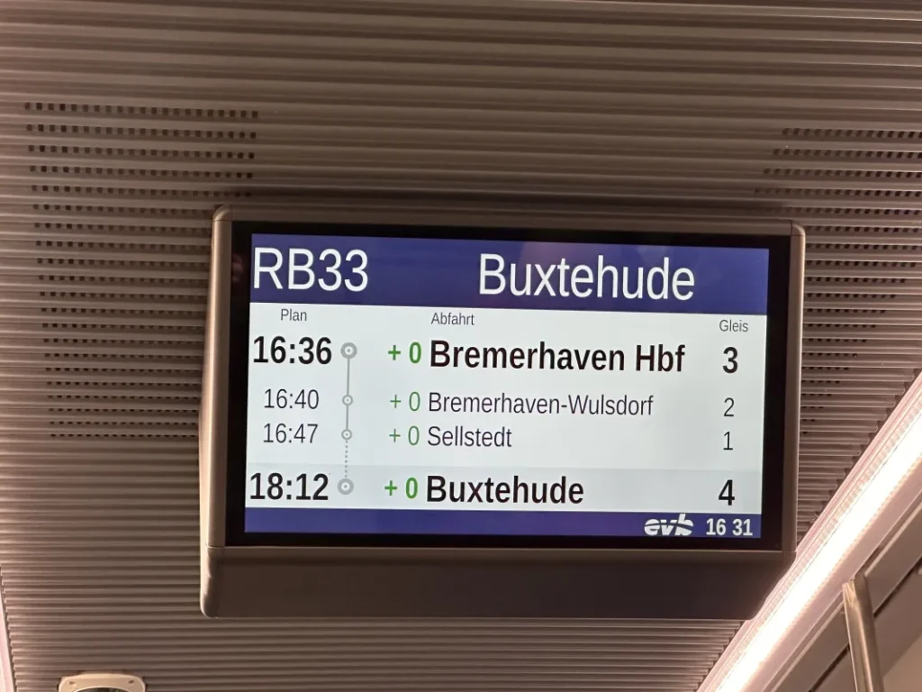 Mit dem RB33 zurück nach Bremervörde