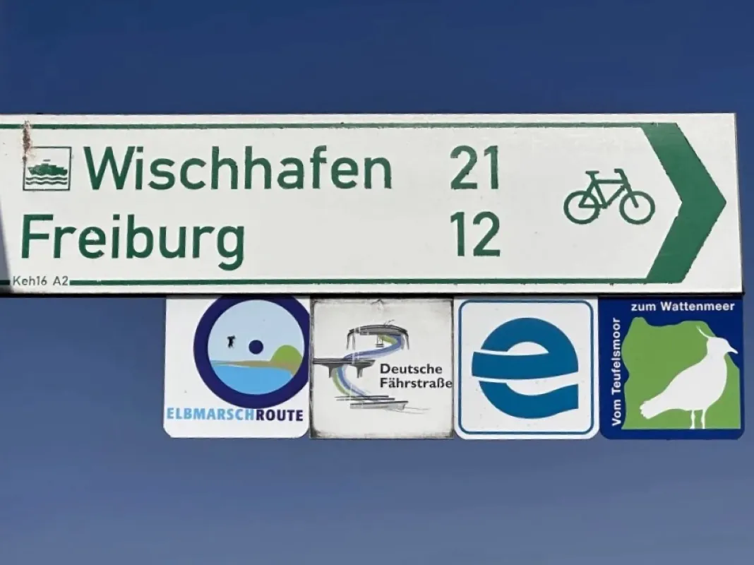 Die offiziellen Radwege auf der Rundtour