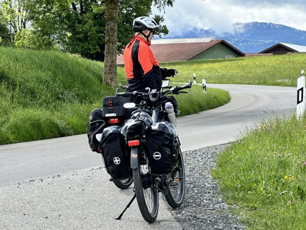 Verschnaufpause nach Anstieg